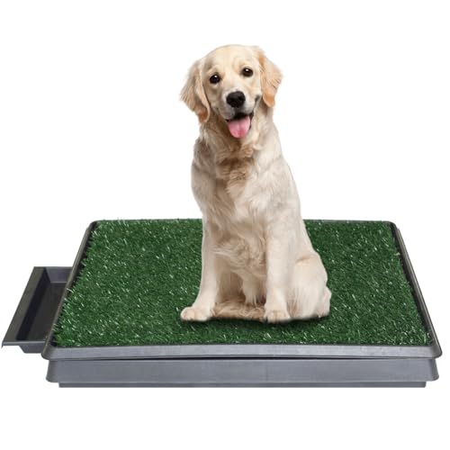 LITA Portable Pet Potty Training Pad Grass Toilet Trainer Tray Dog Bathroom Mat Indoor Dog Litter Box for Pet Training, Potty System (20 * 25 INCH)