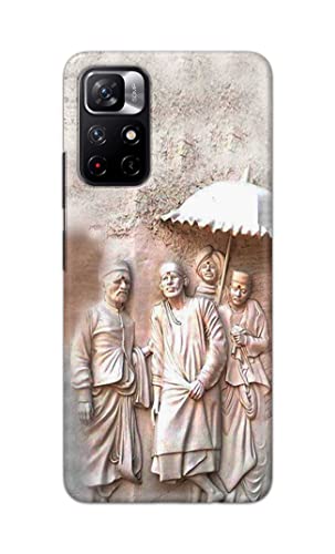 Image of Printed Hard Back Cover Case for Mi Redmi Note 11T 5G | Mi Redmi Note 11S 5G Back Cover (Sai Baba) -1803