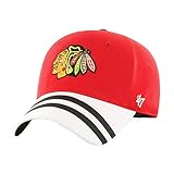  47 Brand Chicago Blackhawks Jersey Solo Stretch Fit NHL Cap Rot, One Size
