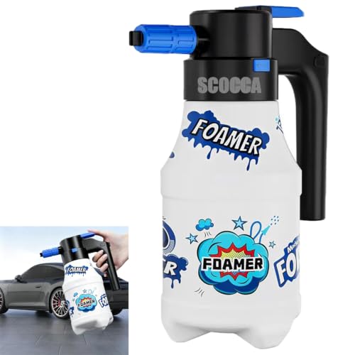 SCOCCA電動発泡スプレー フォームガン 洗車フォームガン 1.5L 大容量 霧吹き 噴霧器 電動スプレー じょうろ USB充電式 蓄圧しなく電動 蓄圧式スプレー 高圧洗浄器 コンパクト 車の泡の噴霧器 洗車用品 掃除用品 洗車