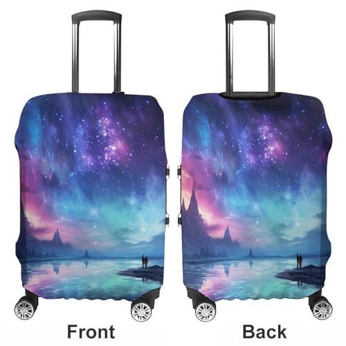 Northern Lights Luggage Cover, Washable Elastic Suitcase Cover Protector Fit 18-32 Inch Luggage3