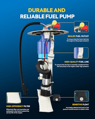 Image of PHILTOP HP10196 Fuel Pump Assembly for Ford E150 /E250 /E350 Super Duty 2004-2008, E150 /E350 Club Wagon 2004-2005 - Replaces HP10196, 4C2Z9H307AB, 5C2Z9H307A, 6C2Z9H307AA
