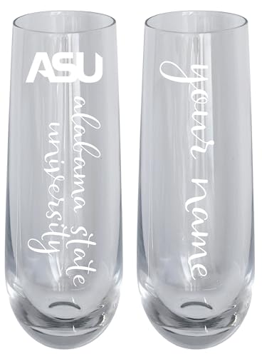 Copa champán grabada personalizable 10 oz Alabama State