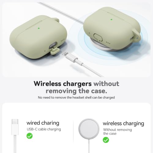Image of Ljusmicker for AirPods Pro 3 Case 2025 with Cleaner Kit,Soft Silicone Protective Cover for Apple AirPods Pro 3rd Generation Cases for Women Men,for AirPod Pro 3 Cover with Keychain-Khaki