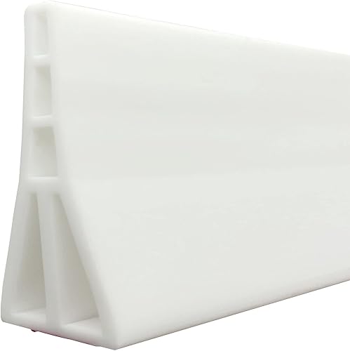 Presa de agua de umbral de ducha plegable de 3.5 pulgadas de alto, 59 pulgadas, protección contra salpicaduras de agua, barrera de umbral de ducha,