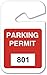 Brady 96278 2 3/4" Width x 4 3/4"Height, Vinyl, Red Rearview Mirror Hanging Tags (100 Tags)