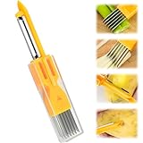 Cortador de cebolleta 3 en 1, cortador de cebolleta de seda, cuchillo de cebolla verde picada mejorado, cortador de cebolleta de ajo, cortador de cebolla de verduras, cuchillo para pelar patatas