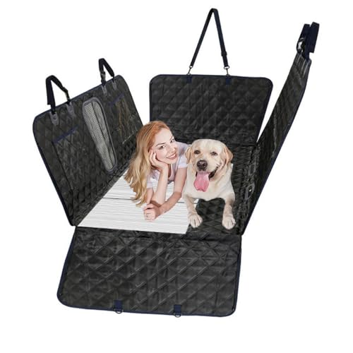 Car Pet Seat Cover for Chrysler Grand Voyager Durable Dog Travel Hammock Scratchproof Back Seat Pet Cover Easy Clean Dog Seat Mat with Pocket,Black