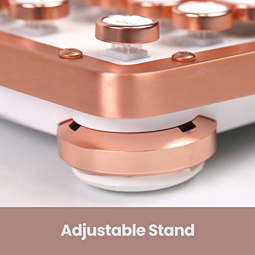 Azio Retro Classic Usb (Posh) - Usb Wired Leather Vintage Backlit Mechanical Keyboard For Pc/Mac (Mk-Retro-L-02-Us) #TOP5