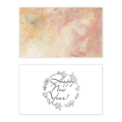 Tarjeta conmemorativa de año nuevo de pintura al óleo para decorar tu hogar y regalar amor