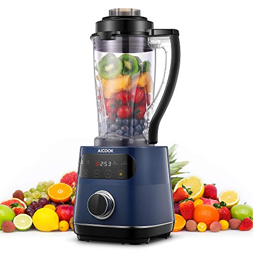 Smoothie Blender for Kitchen, AICOOK Professional Countertop Blender for Shakes and Smoothies, 1200W Food Processor Blender with Touch Screen, 60Oz BPA-Free Pitcher for Puree, Ice Crush, Frozen Drink