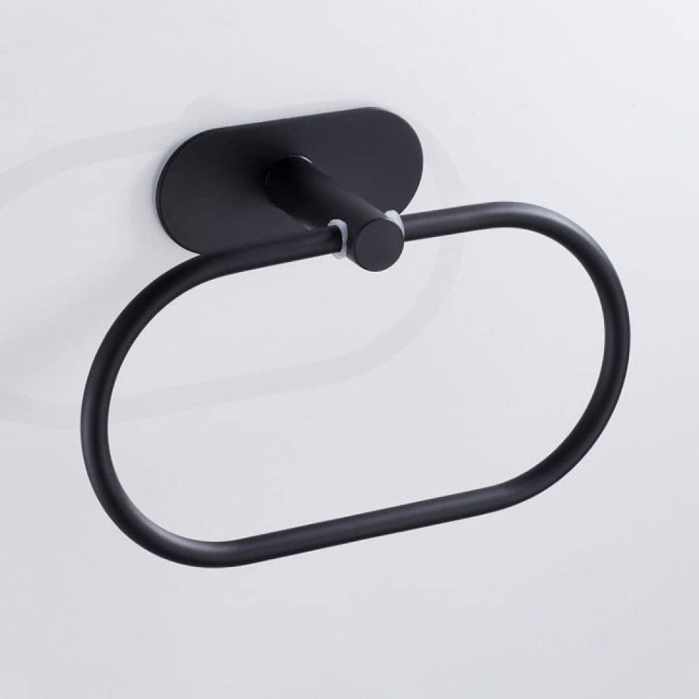 Porte-serviettes mural pour salle de bain et cuisine style moderne noir