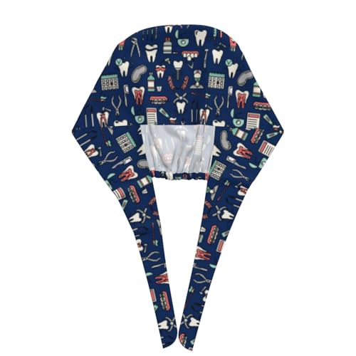 Image of Surgical Caps Men Women, Scrub Cap with Sweatband Adjustable