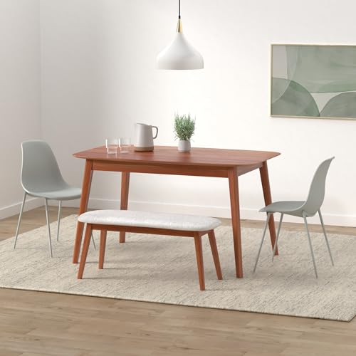 Image of Poly & BARK Isla Modern Kitchen Chairs Set of 4 - Plastic Dining Chair with Metal Legs - Quick Assembly Simple Cafe Chairs Plastic for Indoor or Outdoor - Feather Grey