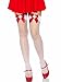 Leg Avenue Women's Tights, White/Red, One Size