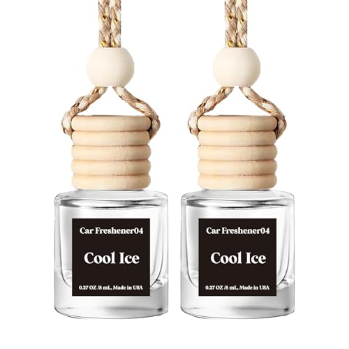 Image of C Classy Hanging Car Air Freshener 2 Pack, Glass Bottle Diffuser, Long-Lasting Fragrance, Cute Car Accessories for Women & Men, Made in USA