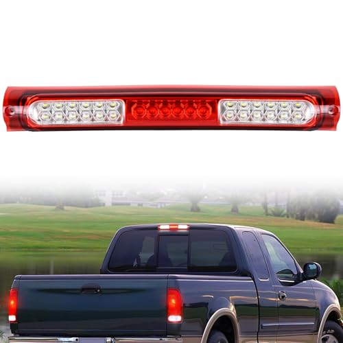 Nilight Third Brake Light Tail High Mount 3rd Stop Cargo Reverse Lights Red Lens Compatible with Ford F150 1997 1998 1999 2000 2001 2002 2003 F-150 Heritage 2004 Pickup Truck Rear Cab Lamp