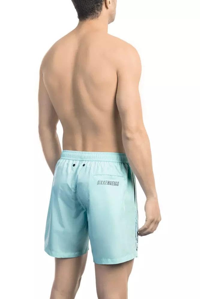 Bikkembergs Traje de baño de poliéster azul claro para hombre