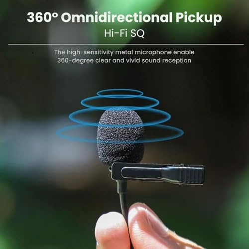 Image of Yantralay Type-C Lavalier Microphone for Insta 360 X5 | Plug & Play Clip-On Collar Mic with 1.5M Cable | Insta X5 Accessories
