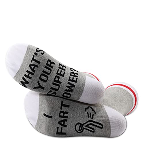 G2TUP 2 Pairs Fart Joke Gift Socks - I Fart, What's Your Super Power Socks