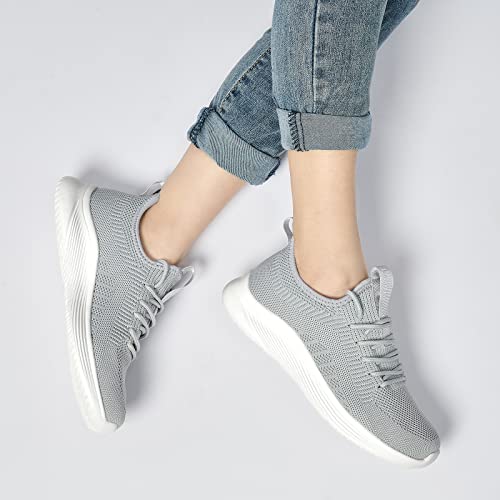 Image of Lamincoa Womens Slip On Walking Shoes Non Slip Casual Road Running Lightweight Mesh Fashion Sneakers for Gym Travel Workout