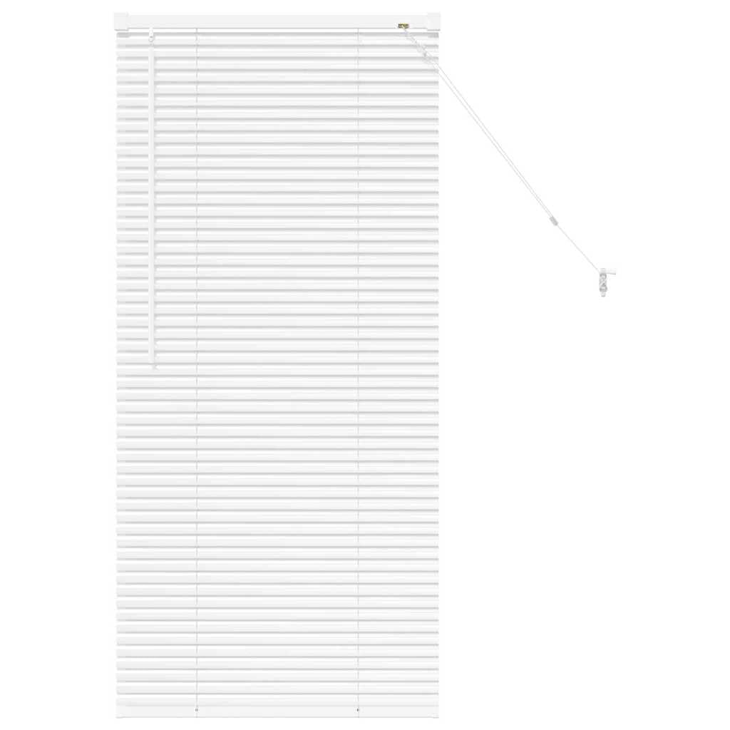 Persiana de aluminio blanca de 130 x 55 cm para regulación de luz en interiores