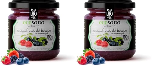 MERMELADA EXTRA FRUTOS BOSQUE CON AGAVE SIROPE BIO 260G ECOSANA (Paquete de 2)