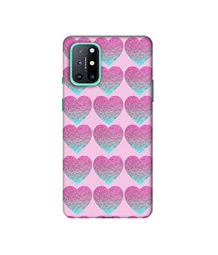Image of Amazon Brand - Solimo Designer Sparkle Heart Texture 3D Printed Hard Back Case Mobile Cover for OnePlus 8T