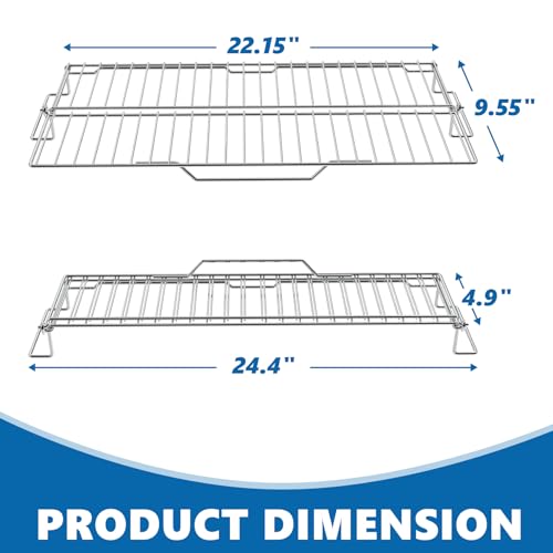 Image of SafBbcue Griddle Warming Rack for Ninja PG300 Series, Adjustable Expandable Roast & Smoke Durable Stainless Steel Rack for Ninja FlexFlame Grill Accessories, XSKFLDINDRCTRK