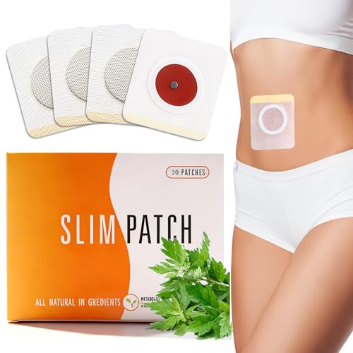 30 Piezas Parches Adelgazantes para Abdomen,Parches Corporales Moldeadores,con Extractos Vegetales Naturales que Moldean la Silueta y Apoyan la Quema de Grasa, Parches Para Adelgazar