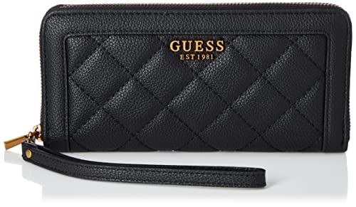 Guess Abey SLG Card & Coin, Accessoires de Voyage-Portefeuille Femme, Noir, 2x21x10