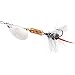 Mepp's Aglia Ultra Lite Wooly Worm Single Hook Fishing Lure, 1/18-Ounce, Silver/Black Tail