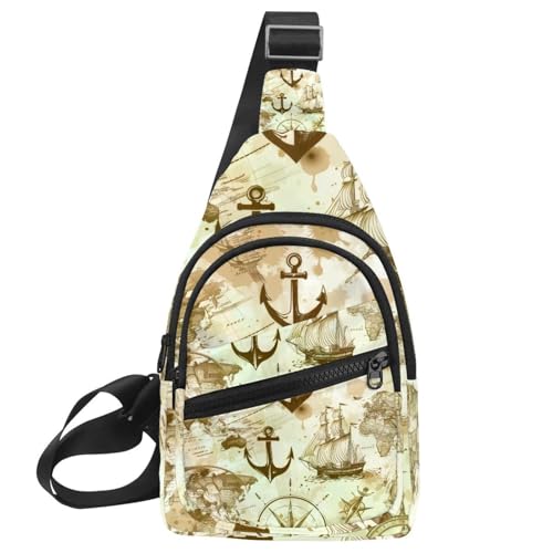 Sac banane Anchors and Nautical pour course à pied et randonnée
