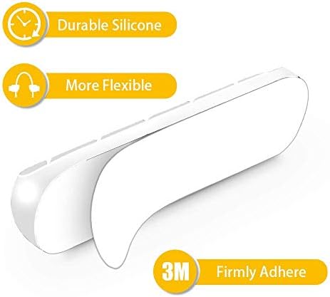 Briskyto Cable Clips, Cable Management Clips, 3 Pack Silicone Adhesive Wire Cable Holder, Cable Cord Management Organizer for Power Cords, Charging Cables in Office and Home (White)