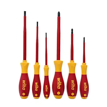Wiha 32092 1000 Volt Slotted And Phillips Insulated Screwdriver Set (6 Pieces)