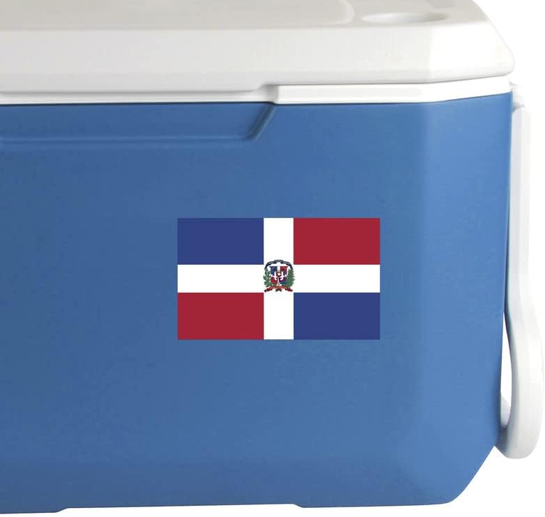 Miniatura 6 de Adhesivo adhesivo de la bandera de República Dominicana | Paquete de 2 | 5 x 3 pulgadas | Vinilo de alta calidad | AW418
