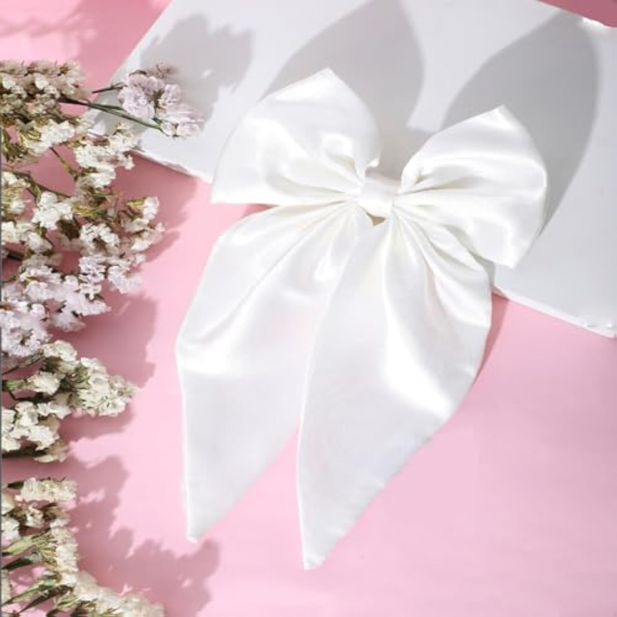 2pc Stylish Satin Layered Bow Clips for Women & Girls