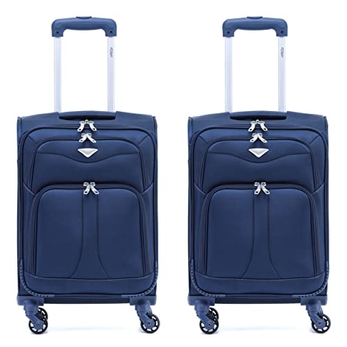 Flight Knight Lightweight 4 Wheel 800D Soft Case Suitcases Anti Crack Cabin & Hold Luggage Options Approved for Over 100 Airlines Including easyJet, BA & Many More!