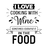 Photo Gallery citazioni divertenti dello chef: adoro cucinare con il vino, a volte lo metto anche dentro adesivi con scritte 42x47.4cm impermeabile nero Photo Gallery citazioni divertenti dello chef: adoro cucinare con il vino, a volte lo metto anche dentro adesivi con scritte 42x47.4cm impermeabile nero