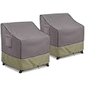 KylinLucky Outdoor Chair Covers Waterproof 36W x 37D x 36H inches 2pack,Heavy Duty Patio Furniture Cover for Outside Grey