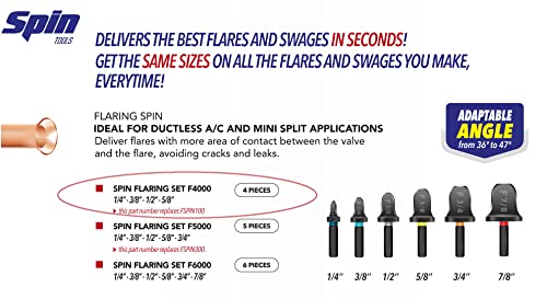 SPIN F4000 4-Piece Drill Bit Flaring Set 1/4, 3/8, 1/2, 5/8-Inch by SPIN - Image 6