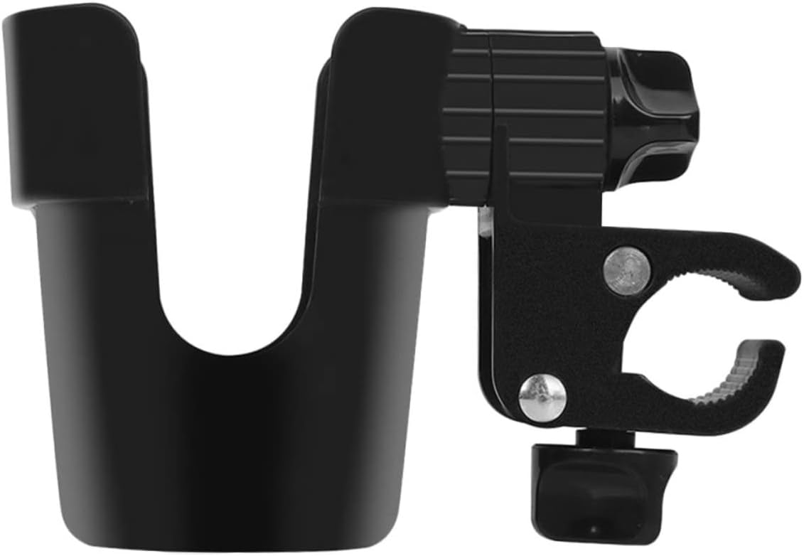 VANZACK Stroller Cup Holder Clamp for Milk Bottles Rotatable Handlebar Holder for Scooters and Bikes Fits Various of Bottles and Cups for Outdoor Activities