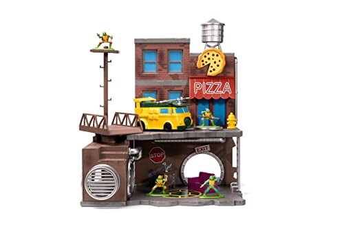 Teenage Mutant Ninja Turtles Turtle Lair Nano Scene w/ 1.65" Die-Cast Collectible Figures, Toys for Kids and Adults - Image 3