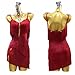 ONUYGCFH Women's Latin Dance Dresses with Layered Tassels Professional Salsa Competition Costume Suspenders Tango Dancewear,Red,XL
