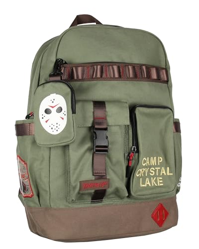 Friday the 13th Backpack Camp Crystal Lake Rugged Travel Backpack w/Padded Laptop Sleeve For Men Women