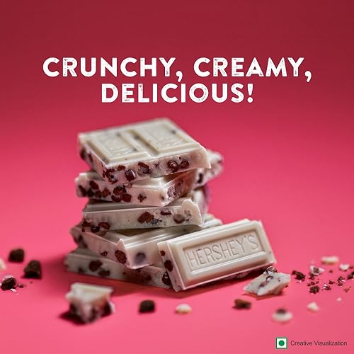 Image of HERSHEY'S Cookies 'N' Creme Bar Chocolate | Delicious Crunchy Delights 40 grams - Pack Of 8