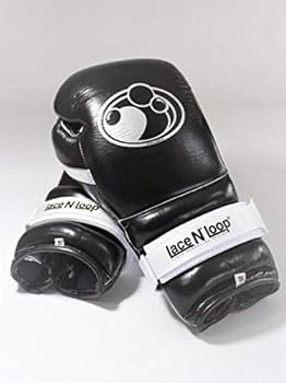 LaceNLoopレースンループ紐式グローブ用ストラップ 2個セット-黒と赤青白 LaceNLoopレースンループ紐式グローブ用ストラップ 2個セット-黒