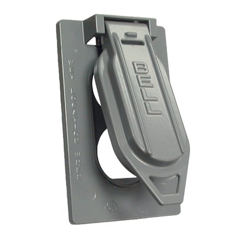 Hubbell-Raco 5146-1 1-Hole Weatherproof Device Cover, 4-9/16 in L X 2-13/16 in W X 0.797 in T, Gray, Grey Hubbell-Raco 5146-1 1-Hole Weatherproof Device Cover, 4-9/16 in L X 2-13/16 in W X 0.797 in T, Gray, Grey