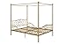 DHP Canopy Sturdy Bed Frame, Metal, Full, Gold