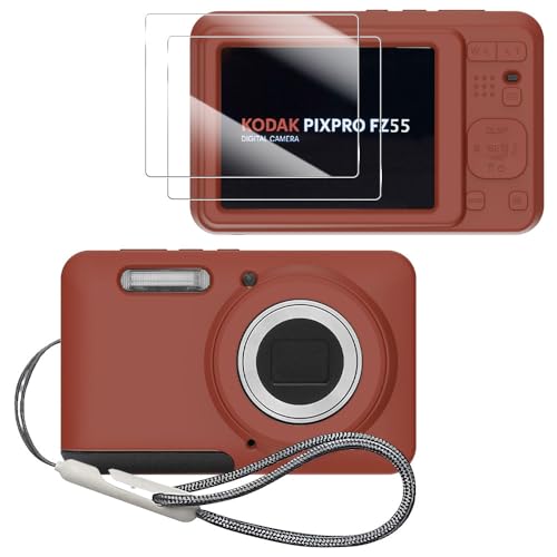 Funda silicona para KODAK PIXPRO FZ55 color marrón miniatura 1